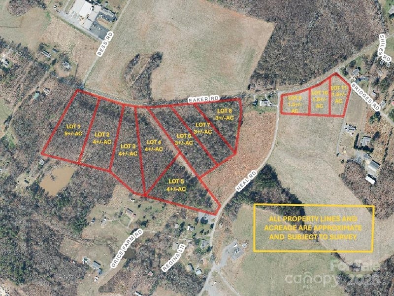4.38+/-AC Eaker Road LOT 3, Bessemer City, NC -  - $78,840