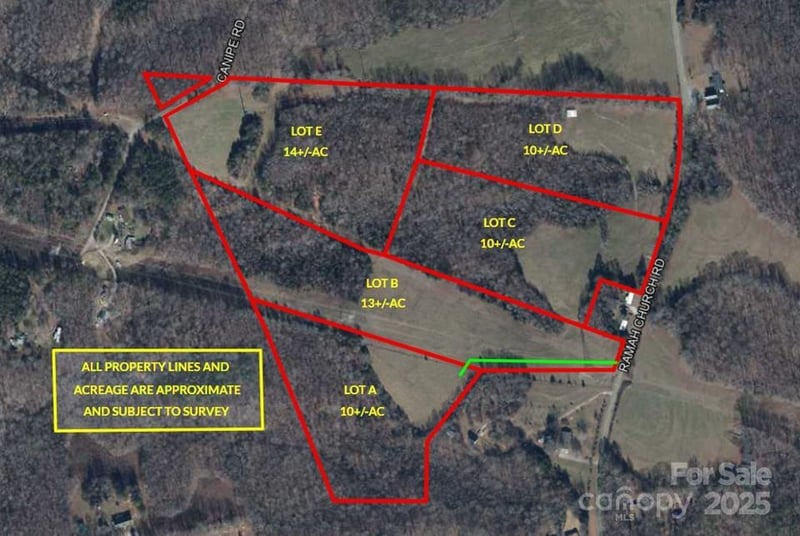 13+/-AC Ramah Church Road LOT B, York, SC -  - $234,000