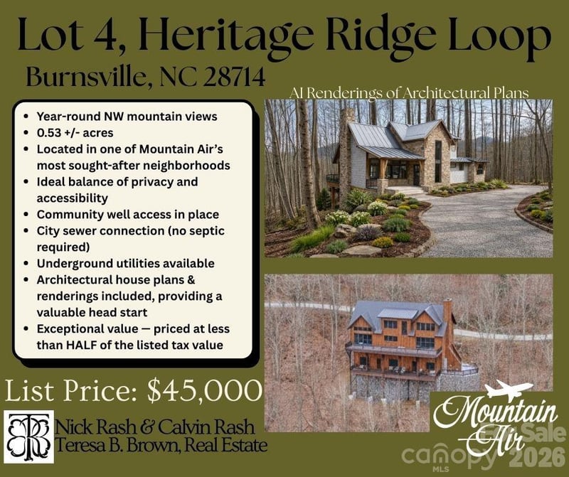 Lot 4 Heritage Ridge Loop, Burnsville, NC -  - $45,000
