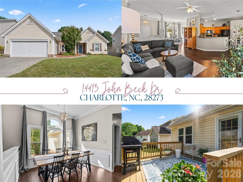 14413 John Beck Drive, Charlotte, NC - 3 beds, 2 baths, 1,631 sqft - $380,000