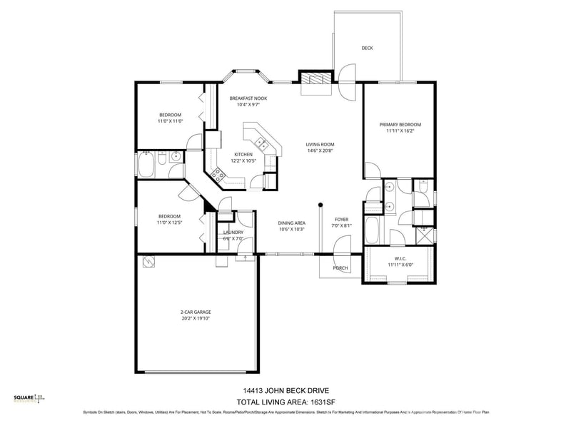 14413 John Beck Drive, Charlotte, NC - 3 beds, 2 baths, 1,631 sqft - $380,000