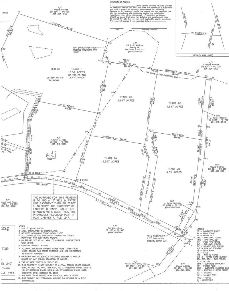 0 Tom Greene Road Lot 2D, Waxhaw, NC -  - $250,000